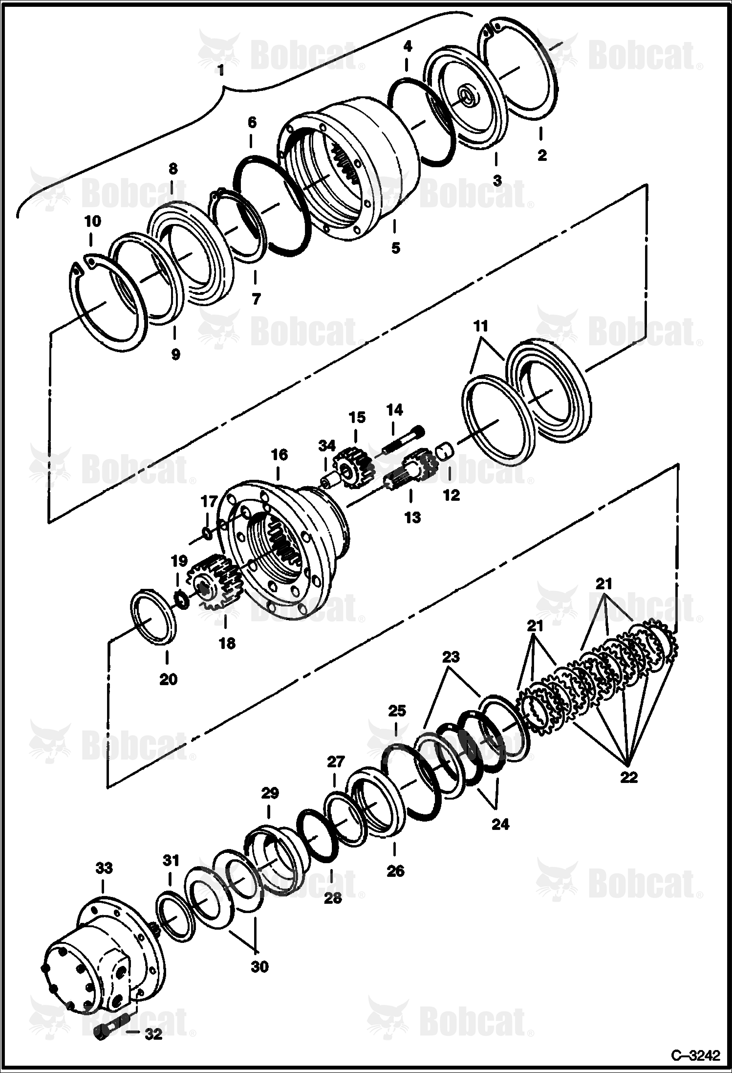 Travel Motor (With Brake) 508212286 - 508212929