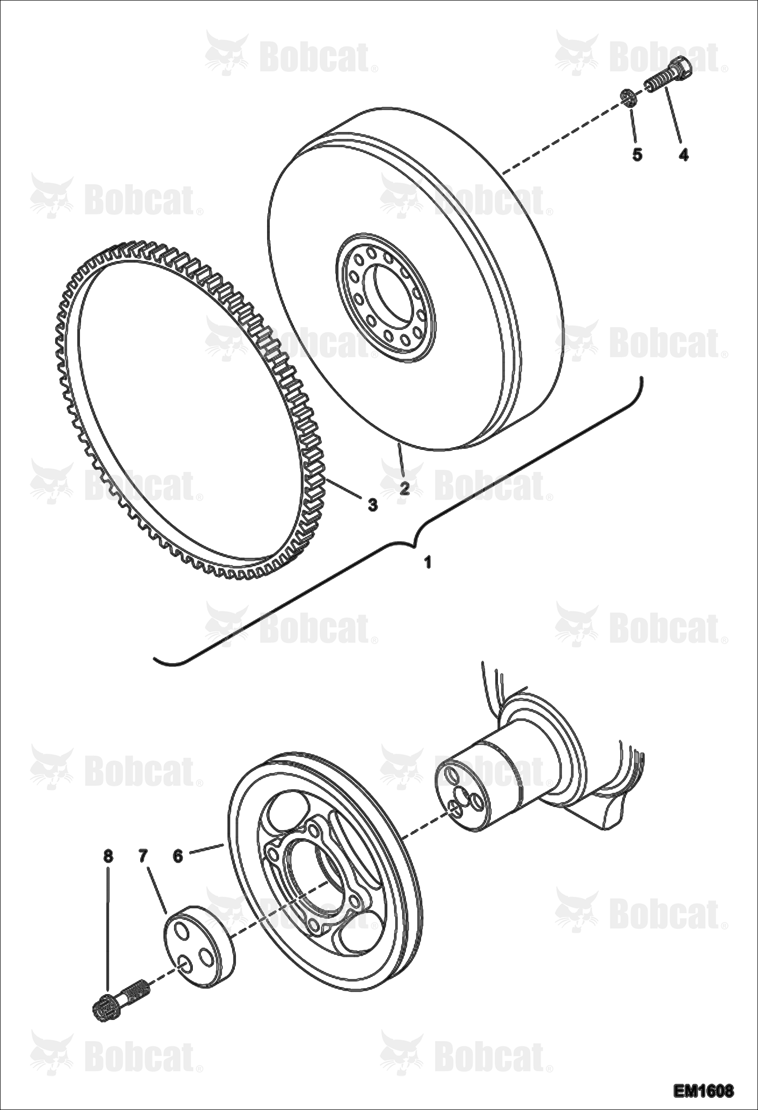 Flywheel and Drive Pulley