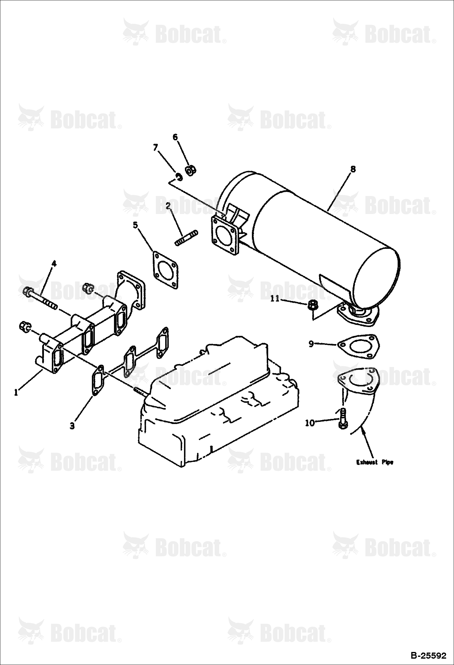 Exhaust Manifold and Muffler
