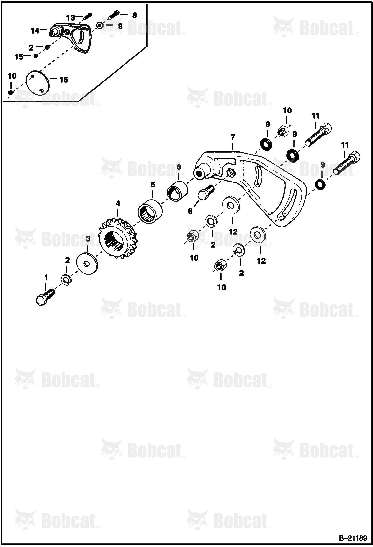 Inside Clutch Chain Tightener (Right Side)