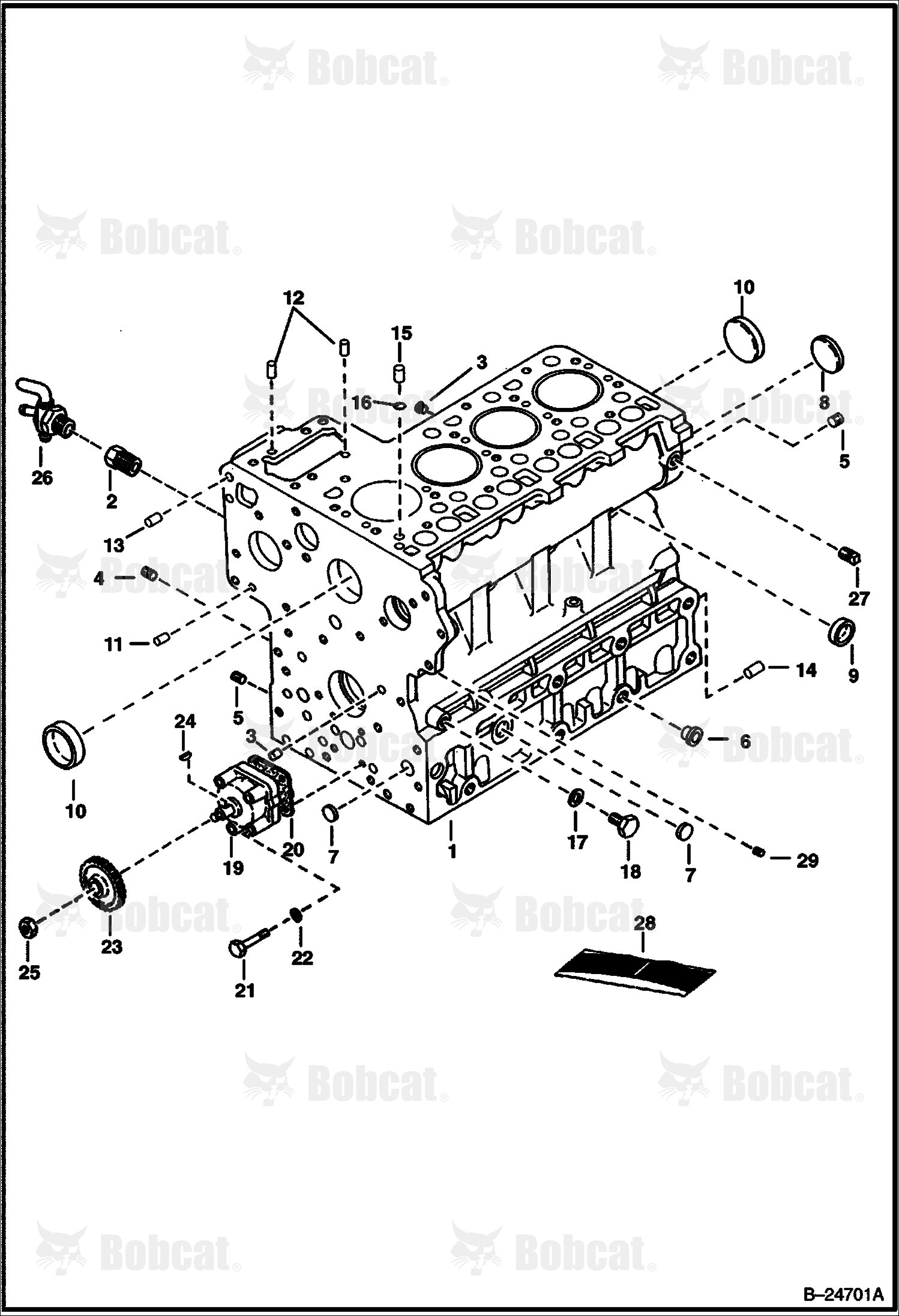 Crankcase (Kubota - V2003-T-2EB - Tier II Replacement)
